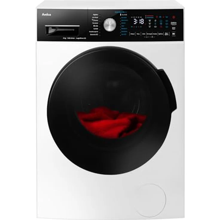 Amica WA 484 091 Waschmaschine, 8 Kg Fassungsvermögen, AquaStop, Extra Spülen, Kindersicherung - Weiß – Bild 2
