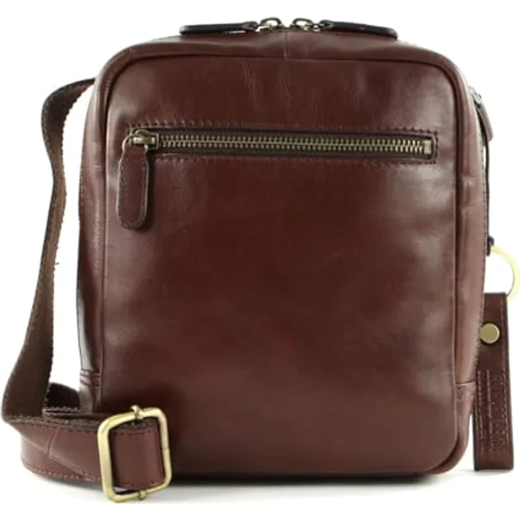 Leonhard Heyden Cambridge Umhängetasche aus 100% Leder, rotbraun, 18 cm x 6 cm x 21 cm – Bild 1