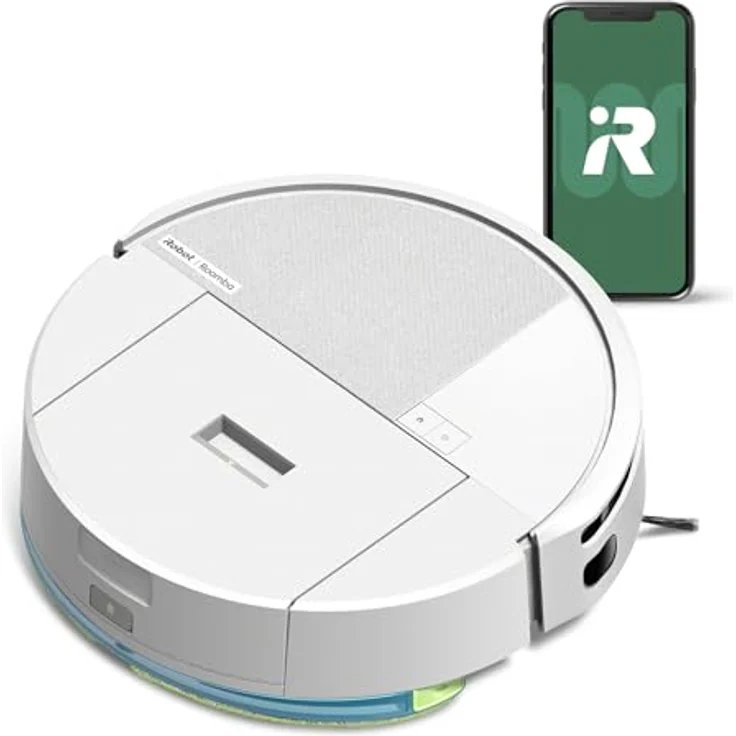 iRobot Roomba 205 DustCompactor Combo - Saugen + Wischen - Verdichtung - Clearview LiDAR - 7000Pa - 180 mins - SmartScrub - Umfährt Hinderniss - App - Weiß – Bild 1
