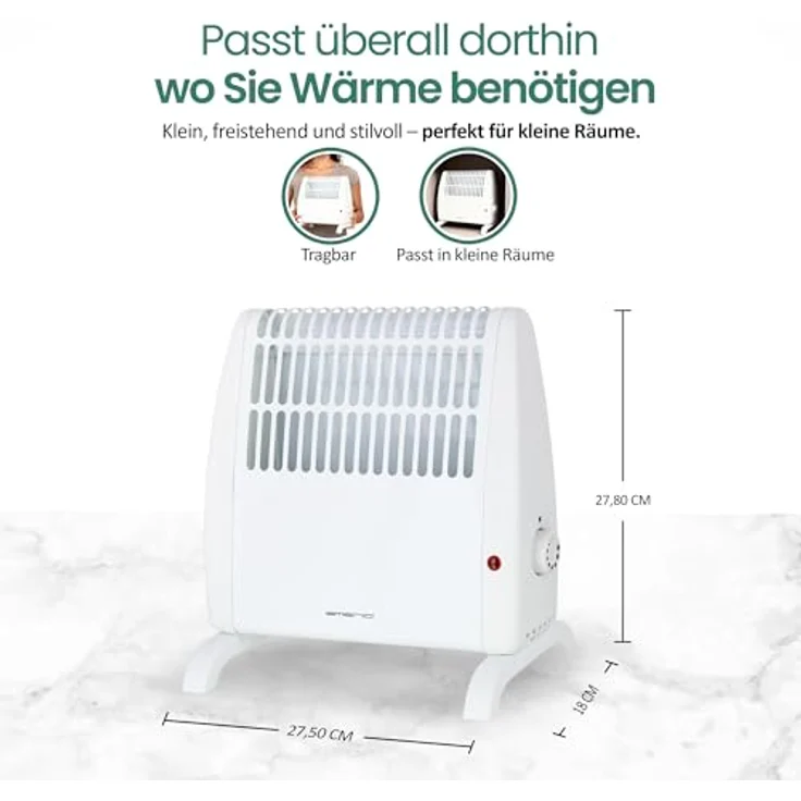 Emerio Frostwächter FG-117320, freistehender Frostschutz mit 500W, einstellbarem Thermostat, für 5 m², Weiß – Bild 6