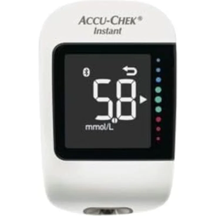 Accu Chek Accu-Chek Instant Set mg/dl, 1 St mit beleuchtetem Display und Farbskala, blau – Bild 2