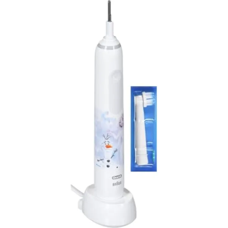 Braun Oral-b Pro Series 3 Frozen Elektrische Zahnbürste für Kinder, 3D-Bewegungen, Sensi UltraThin Borsten, Druckregulator, Timer-Funktion, 2 Reinigungsmodi