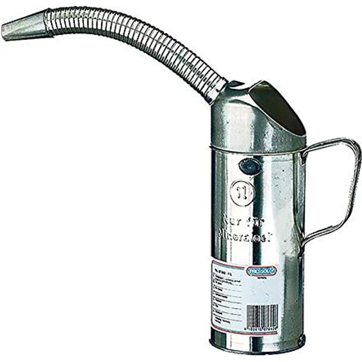 PRESSOL 7642 Messbecher Weißblech inklusive Flexauslauf Inhalt 1 Liter, Silber – Bild 2