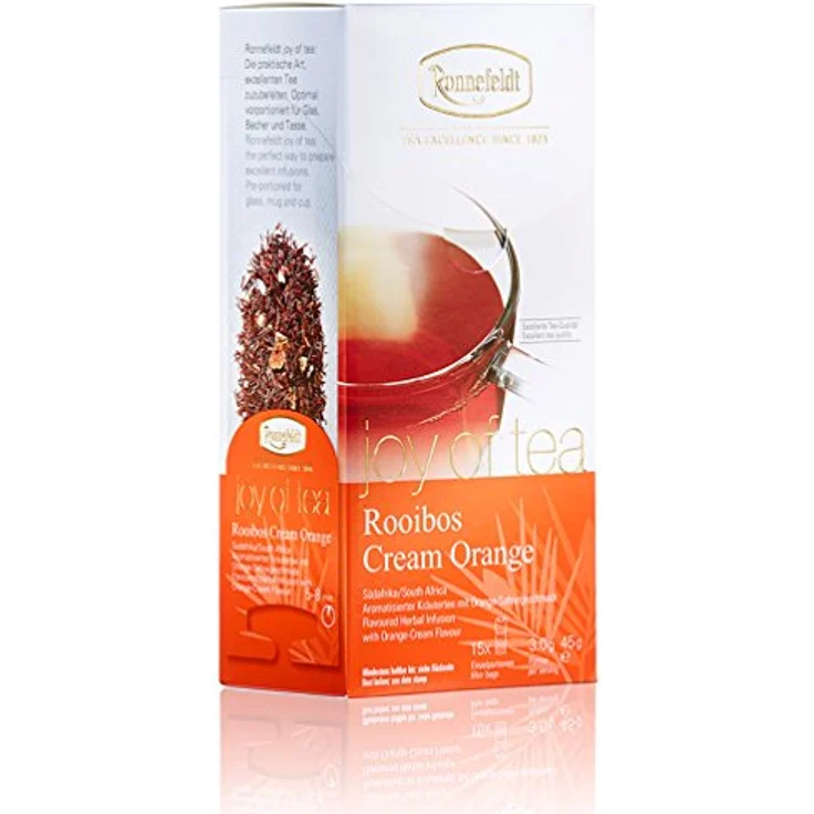 Joy of Tea Rooibos Cream Orange aromat. Kräutertee 15 Teebeutel (Caddy) 45g : 1er Packung – Bild 2
