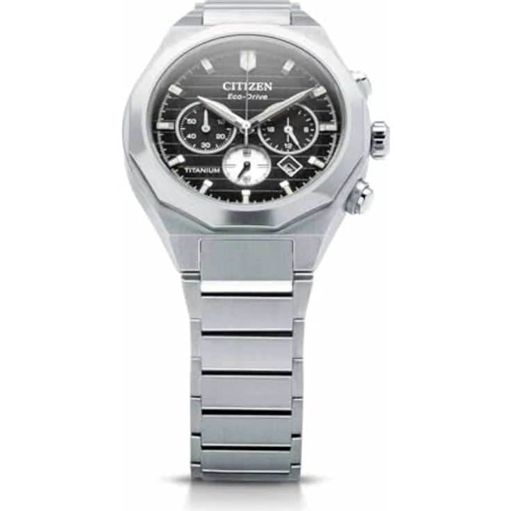CITIZEN CA4690-51E Zenshin Senkei Eco-Drive Solar Chronograph, Silberfarbenes Super Titanium mit Gliederband – Bild 5