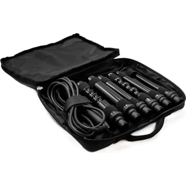 LVLY Lockenstyler 7 in 1 Lockenstab, Keramik-Beschichtung, inkl. 7 Aufsätze & individuelle Temperatureinstellung, Schwarz – Bild 6