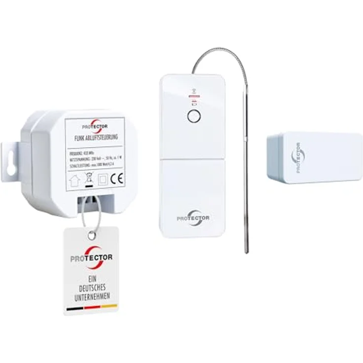 Protector ASK 6030, Funk-Abluftsteuerung für Klimaanlagen mit Thermosensor, Weiß – Bild 1