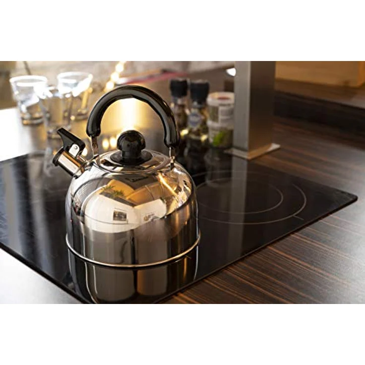 Alpina Wasserkocher, 1,8 Liter, Edelstahl, 16,5 x 19 cm, silber, schwarz – Bild 3