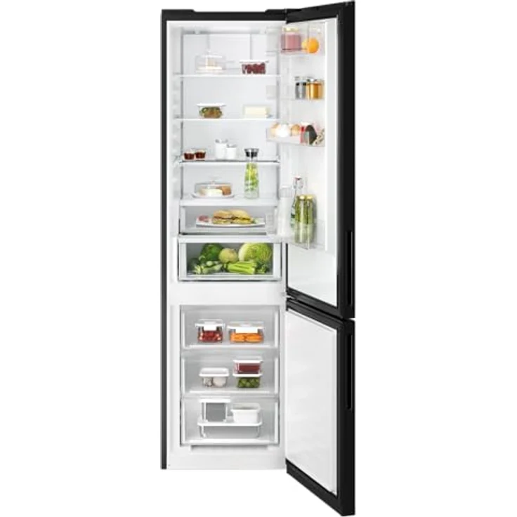 AEG ORC7P361DB Freistehende Kühl-Gefrierkombination, 362 L, TwinTech® NoFrost, Gefrierteil unten, Farbe: Black Matt – Bild 1