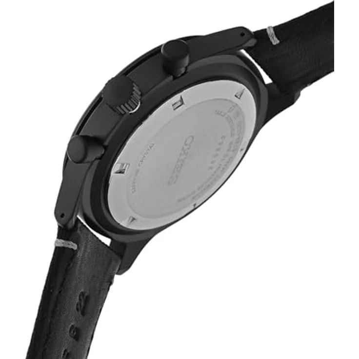Seiko Herren Quarz Chronograph Armbanduhr aus Edelstahl mit Echtleder-Textil Armband - SSB417P1 – Bild 3
