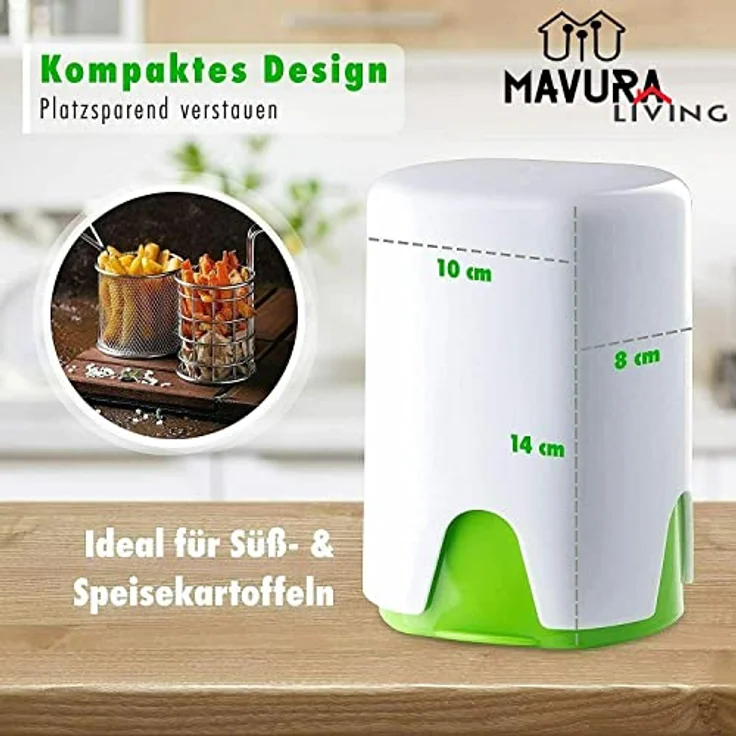 MAVURALiving Pommesschneider Kartoffelschneider Pommes Frites Maker Schneider Frittenschneider – Bild 2