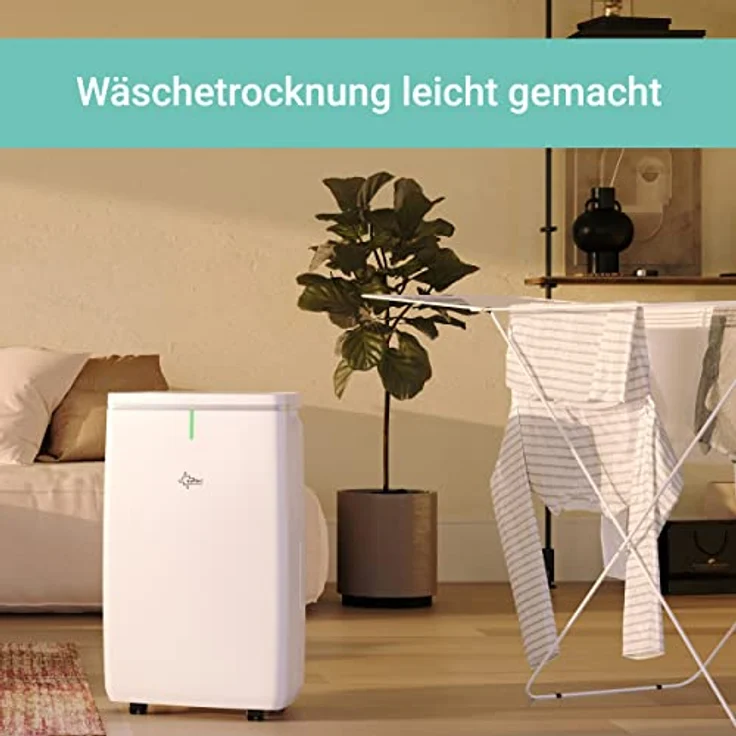 SUNTEC Dryfix 20 Lumio Luftentfeuchter für Räume bis 150 M³ (ca 65 m2) | Raumentfeuchter mit 20 l-Tag Entfeuchtung | Luftentfeuchter elektrisch inkl. Luftreiniger Funktion + mobile Wäschetrocknung – Bild 9
