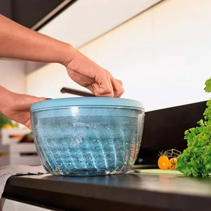 Guzzini Spin e Store Kitchen Active Design Salatschleuder, Azur, 26 cm – Bild 3