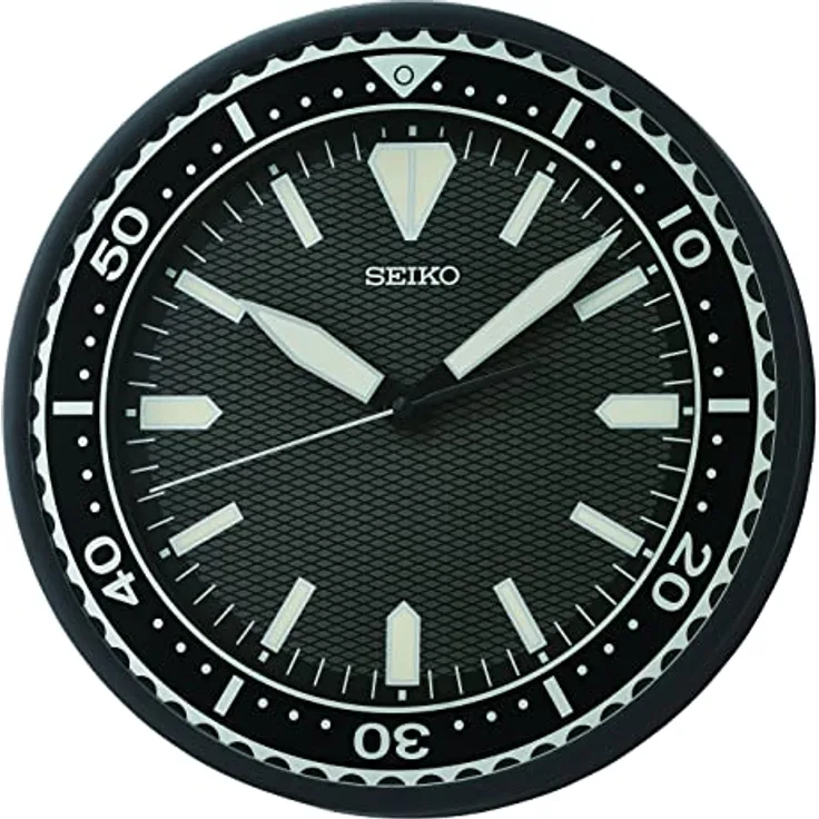 Seiko Wanduhr Kunststoff schwarz QXA791K