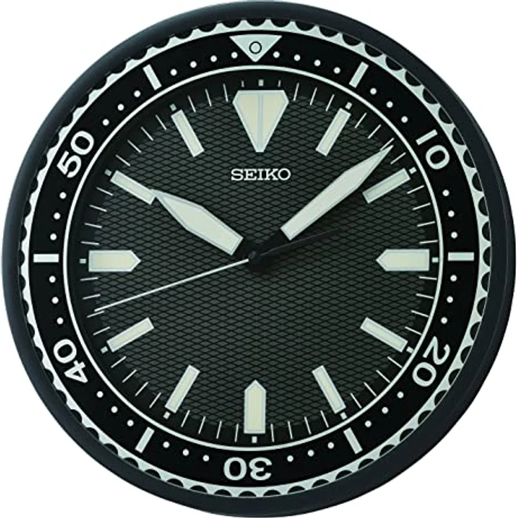 Seiko Wanduhr Kunststoff schwarz QXA791K