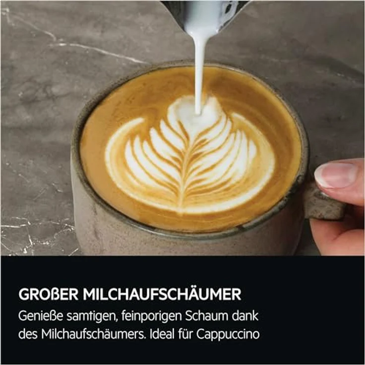 AEG EC8-1-8BP, Siebträgermaschine mit Dual Thermoblock, 30 Mahlstufen, antistatischer Mühle – Bild 7