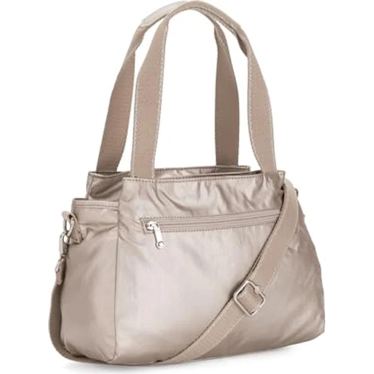 Kipling Basic Elysia Damen Handtasche, Schultertasche 29.5 cm mit abnehmbarem Umhängeriemen, Beige – Bild 2