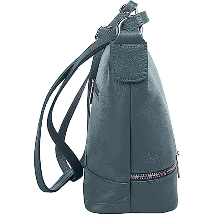 Cluty Umhängetasche, echt Leder, Made in Italy, 20x23x3 cm, verstellbarer Schultergurt, glänzende Details – Bild 5