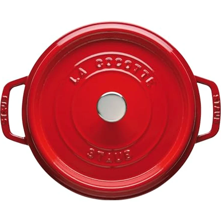 STAUB Gusseisen Bräter- Cocotte, Rund 24 cm, 3,8 L, kirschrot – Bild 2