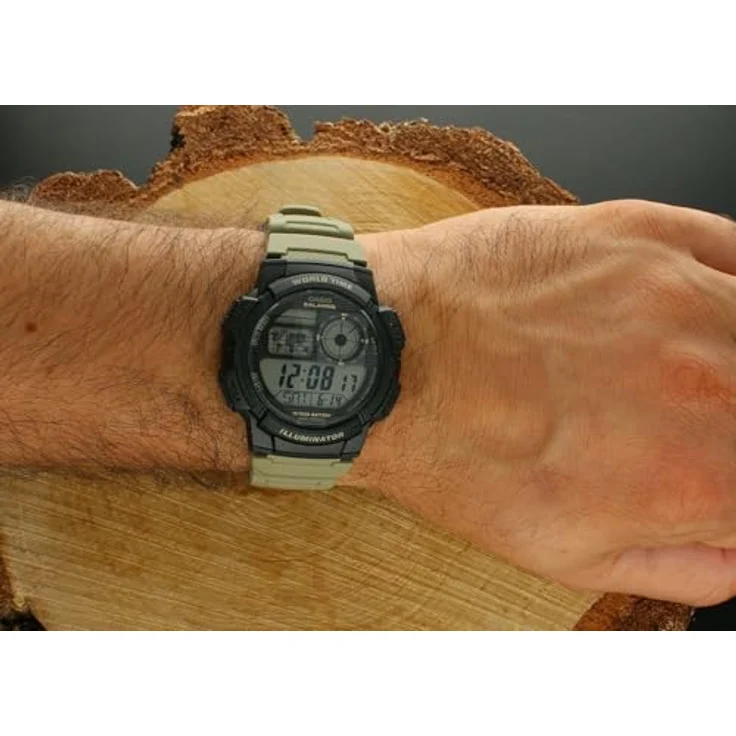 CASIO TIMELESS COLLECTION Chronograph AE-1000W-1AVEF, Quarzuhr für Herren mit analogem Zifferblatt und automatischem Kalender, schwarz – Bild 2