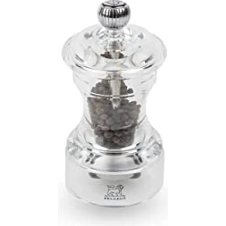 PEUGEOT - Pfeffermühle Bistro 10 cm + Pfeffer - Klassische Mahlgradeinstellung - Aus Acryl - Transparent – Bild 1
