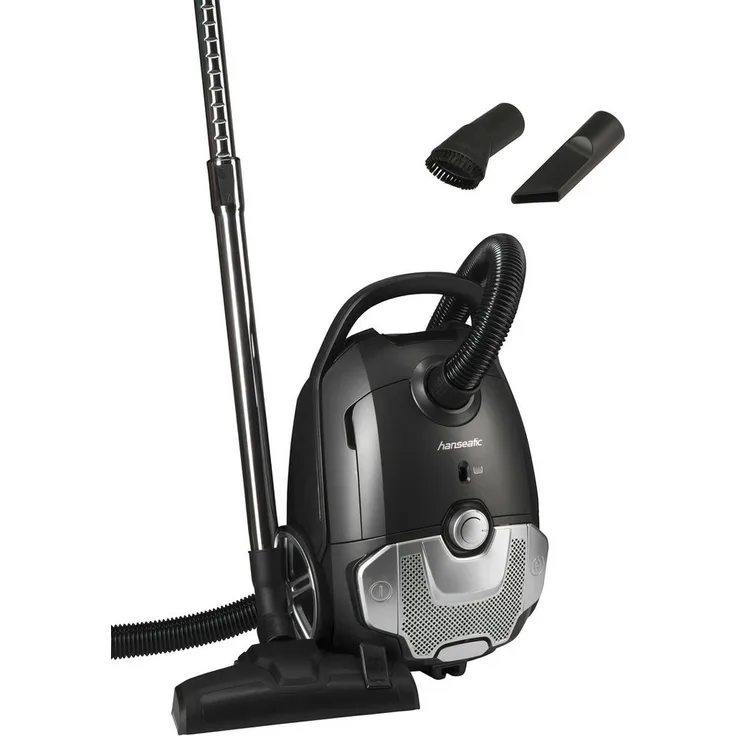 Hanseatic Bodenstaubsauger HBVC80012WMC, super silence, höhenverstellbares Saugrohr, 800 W, mit Beutel, 12m Aktionsradius, elektronische Saugkraftregulierung, weiß