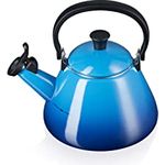 Le Creuset Kone Wasserkessel mit Pfeife, Emaillierter Stahl, 1,6 L, Azure, 40101022200000