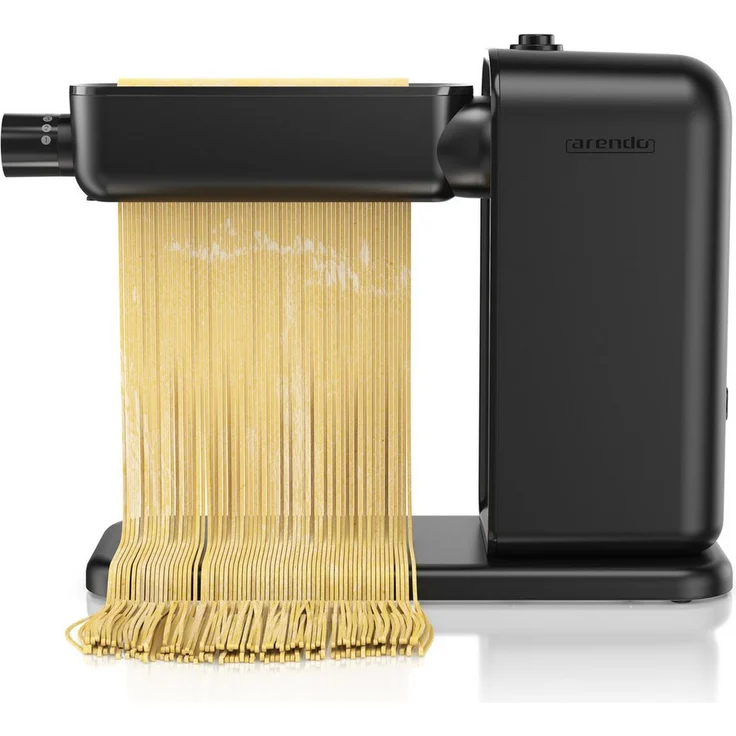 Arendo elektrische Nudelmaschine, Pasta Maker mit 5 Stärken, 120 W, Nudelwalze und 2 Pasta-Schneideinsätzen (2 mm, 6 mm)