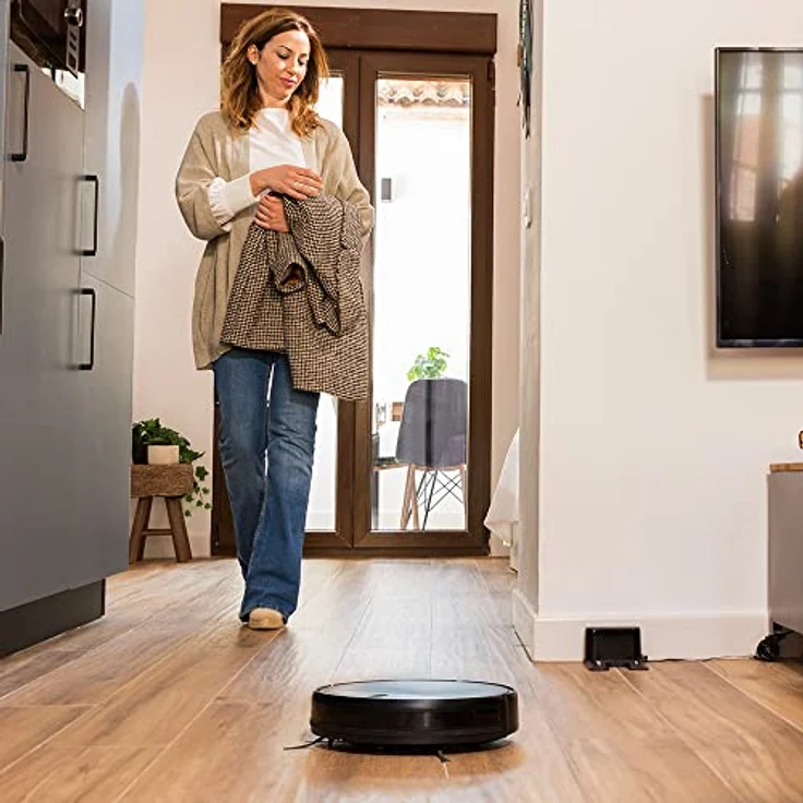 Cecotec Roboter-Staubsauger Conga 999 Origin Genesis. Technologie Random, 1000 Pa, 2 Seitenbürsten, Autonomie 120 Minuten, 6 Programme, Steuerung mit APP und Fernbedienung – Bild 3
