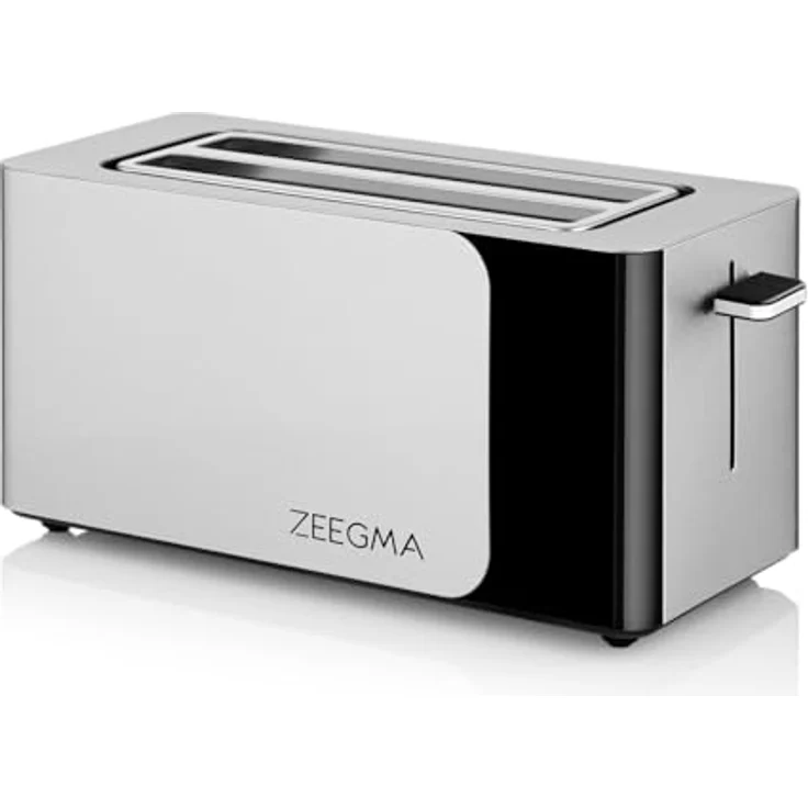 ZEEGMA TOSTEE SMART 4-Scheiben-Edelstahl-Brottoaster, 1500 W, mit Brötchenhalter, Touchpanel, Timer, 6 Stufen, Auftauen und Aufwärmen, Krümelfach – Bild 3