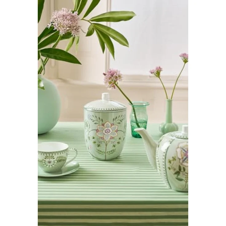 PiP Studio Lily&Lotus Vorratsbehälter, 1,5 l, light green aus feinem Porzellan – Bild 3