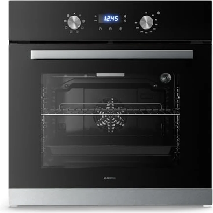 Klarstein Verosteel Einbaubackofen 60 cm, 67 L Elektrobackofen mit 8 Garstufen, Energieklasse A, Edelstahl & Glas, Timer, Backblech – Bild 1