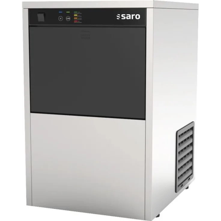 SARO Eiswürfelbereiter Modell EB UV20 PRO, Edelstahlgehäuse mit UV-Licht, 20 kg Eisproduktion täglich, 3,5 kg Vorratsbehälter