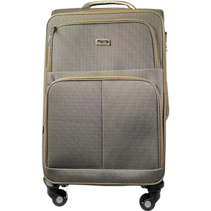 MY TRAVEL BAG Großer Koffer (75cm) Khaki, Stoff Reisekoffer Trolley Erweiterbar mit Zwillingsrollen, ultraleicht und robust – Bild 3