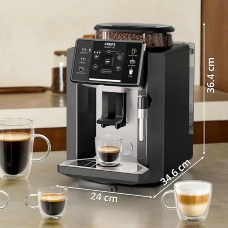 Krups Kaffeemaschine Sensation EA910A10, Kaffeevollautomat, Schwarz – Bild 3