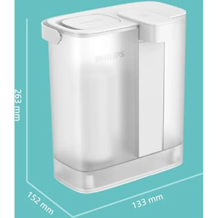 Philips Instant-Wasserfilter-Kanne (3 L) – Antikalk+ Filtration, reduziert Kalk & Chlor, digitale Filteranzeige, USB-C aufladbar – Bild 5