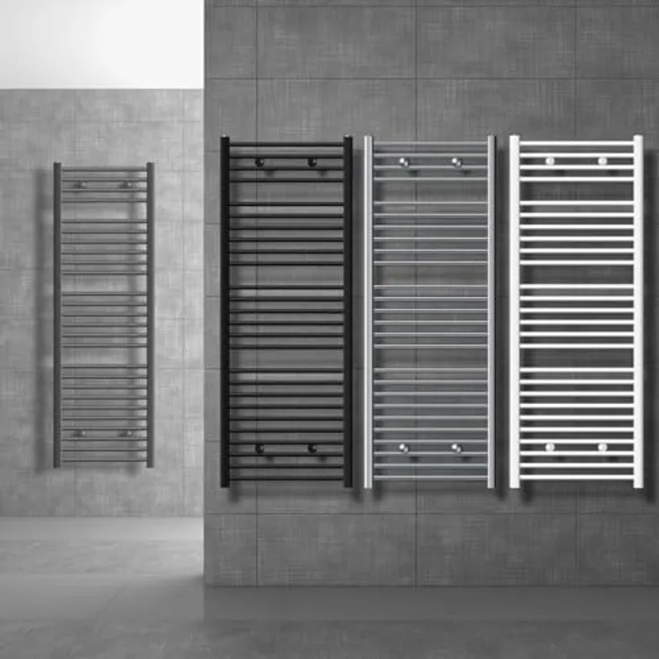 LuxeBath Badheizkörper 500 x 1500 mm, Weiß, gerade mit Seitenanschluss und effizienter Wärmeableitung