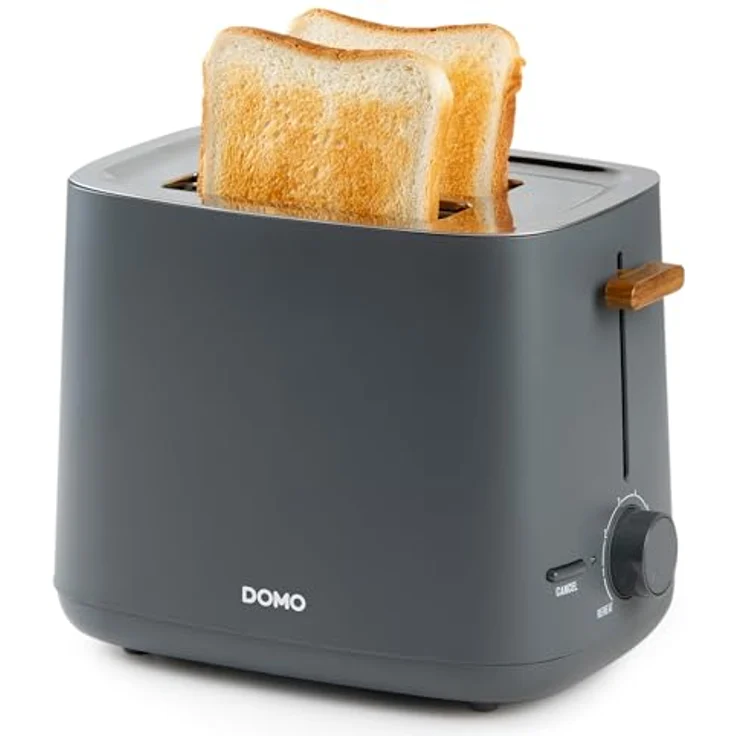 DOMO DO965T Toaster 'Wood You' - für 2 Toasts - matt - grau – Bild 1