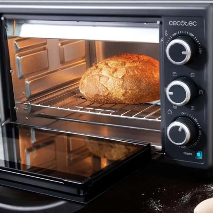 Cecotec 03818 Kleinbackofen, 1500 W, 26 L mit Ober- und Unterhitze sowie Heißluft, schwarz – Bild 3