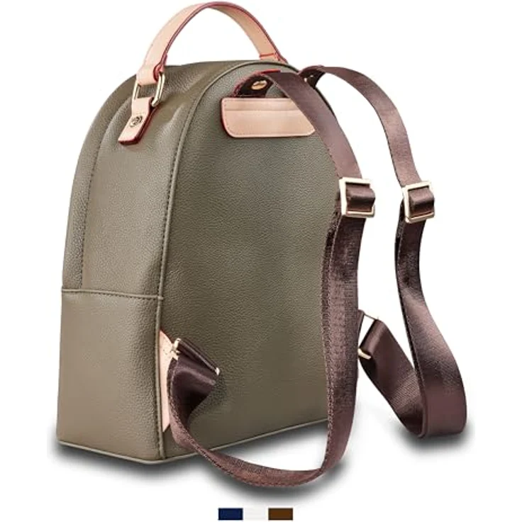bugatti Ella City Rucksack, 29 cm, oliv, 100% Polyurethan, 24 x 12 x 29 cm – Bild 3
