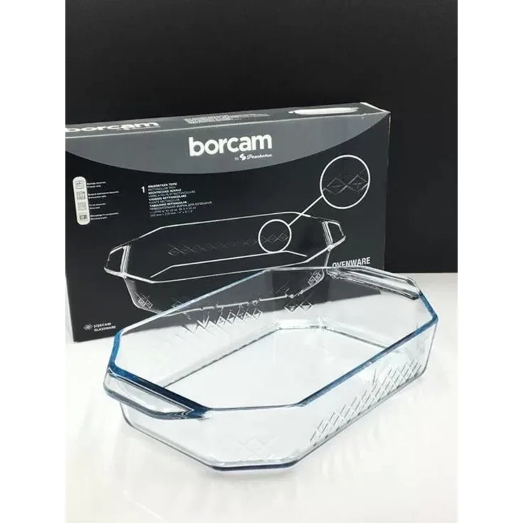 Pasabahce Borcam Premium Auflaufform, Glas, 2.7 L Kapazität, transparent
