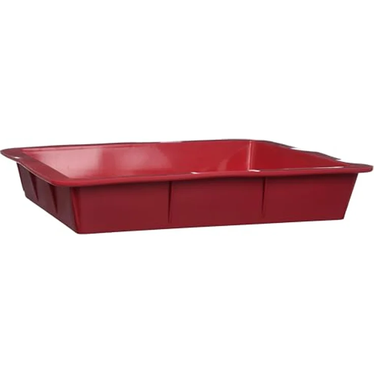 Crealys 513014 Backform, quadratisch, aus Silikon, Rot – Bild 5