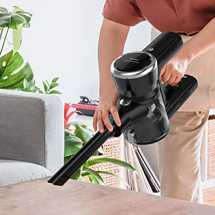 PRIXTON - Flex Ultimate Staubsauger - Kabellos - Flexibler Griff - 21Kpa - Tragbar 2 in 1 - Fassungsvermögen 650ml - HEPA-Filter - Inklusive motorisierter Bürste und abgewinkelter Düse – Bild 4