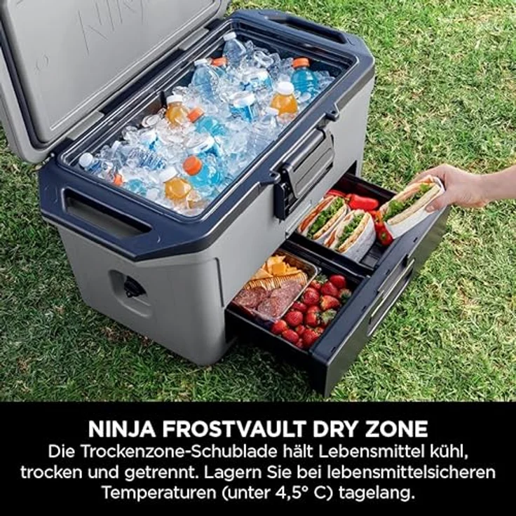 Ninja FrostVault, Kühlbox (47 l) mit langlebiger Eisspeicherung, separater Trockenzone, robust und transportabel – Bild 3
