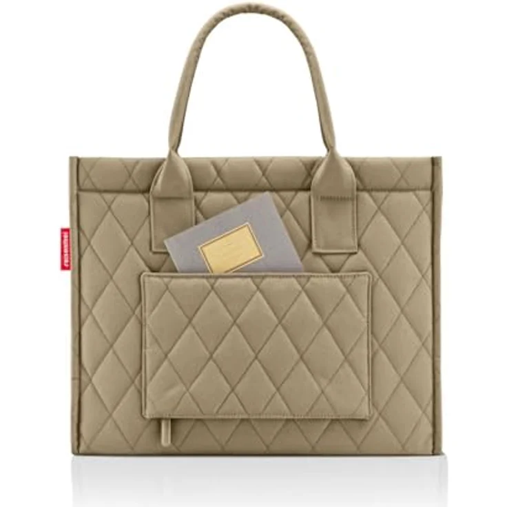 reisenthel Daily Shopper Tasche 42 cm mit Laptopfach, oliv, 100% Polyester, 42 x 17 x 35 cm – Bild 1