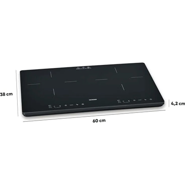 SEVERIN DK 1033 Doppel-Induktionskochplatte, 2 Kochfelder mit Touch-Display, 10 Leistungsstufen, schwarz – Bild 6