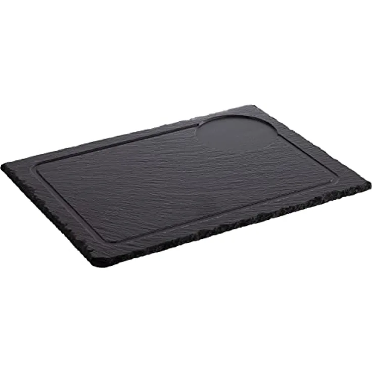 APS 947 Naturschieferplatte mit Saftrille, Aussparung Ø 9,5 cm, 33 x 24 cm - Preisvergleich