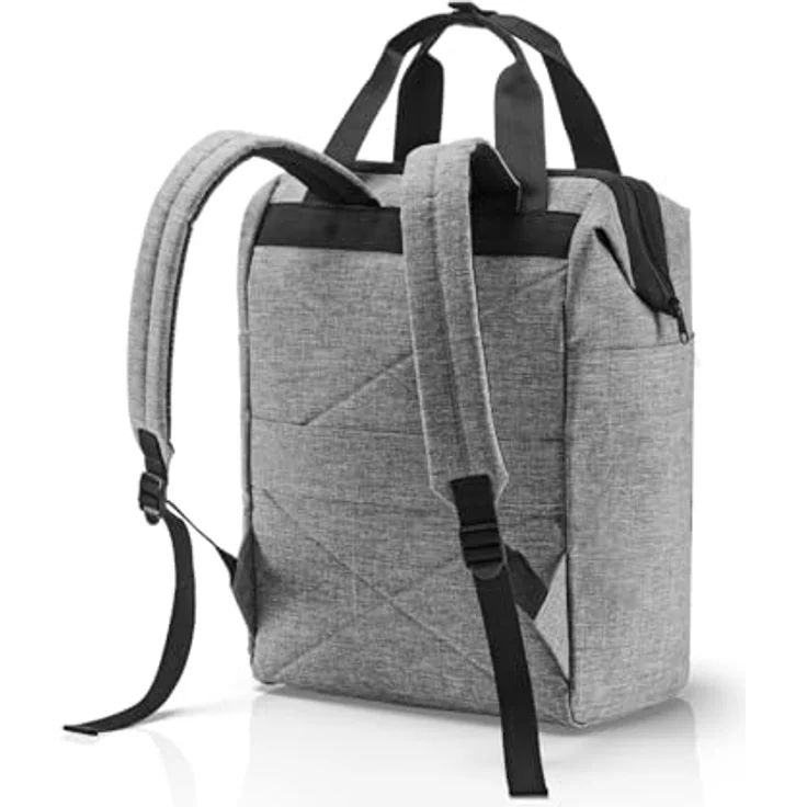 reisenthel allrounder R large Groß Rucksack und Tragetasche in einem Mit Stecklasche für Reisetrolleys, Farbe:twist silver – Bild 2