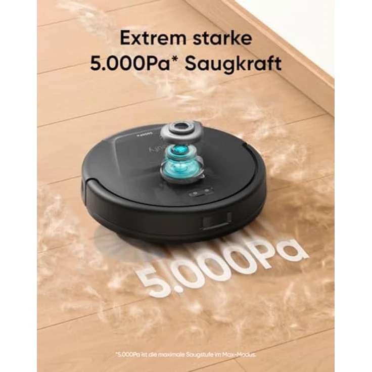eufy L60 Saugroboter mit Absaugstation, 5.000Pa Saugkraft, iPath-Laser-Navigation, Anti-Haar-Verwicklung, für Hartböden und Haare – Bild 4