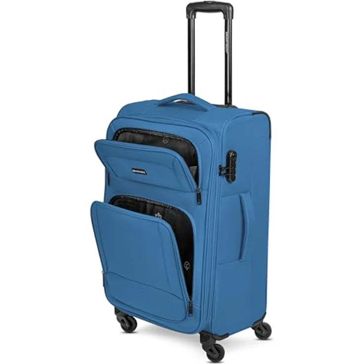 SMARTBOX Weichgepäck Check-in Koffer Edition 04 - Mittelgroßer Trolley 41 x 27 x 67 cm | 4 Rollen & Zahlenschloss | erweiterbar mit Dehnfalte | Leichtes 3,1 kg – Bild 3